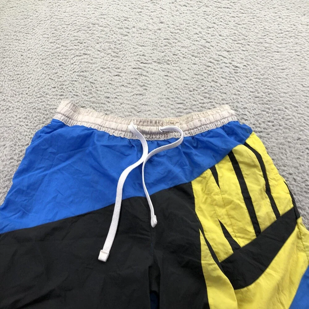 Nike Swim Trunks Mens Large Multicolor Colorblock Mesh Lined Drawstring Shorts